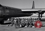 Image of pre-flight inspection of Convair B-36 and crew Fort Worth Texas USA, 1951, second 8 stock footage video 65675032420