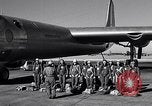 Image of pre-flight inspection of Convair B-36 and crew Fort Worth Texas USA, 1951, second 9 stock footage video 65675032420