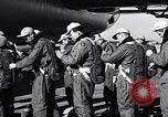Image of pre-flight inspection of Convair B-36 and crew Fort Worth Texas USA, 1951, second 11 stock footage video 65675032420