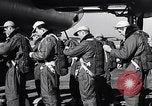 Image of pre-flight inspection of Convair B-36 and crew Fort Worth Texas USA, 1951, second 13 stock footage video 65675032420