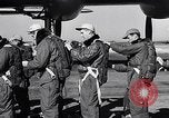 Image of pre-flight inspection of Convair B-36 and crew Fort Worth Texas USA, 1951, second 20 stock footage video 65675032420