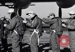 Image of pre-flight inspection of Convair B-36 and crew Fort Worth Texas USA, 1951, second 21 stock footage video 65675032420
