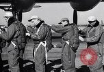 Image of pre-flight inspection of Convair B-36 and crew Fort Worth Texas USA, 1951, second 22 stock footage video 65675032420