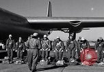 Image of pre-flight inspection of Convair B-36 and crew Fort Worth Texas USA, 1951, second 24 stock footage video 65675032420