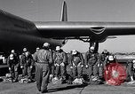 Image of pre-flight inspection of Convair B-36 and crew Fort Worth Texas USA, 1951, second 25 stock footage video 65675032420