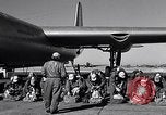 Image of pre-flight inspection of Convair B-36 and crew Fort Worth Texas USA, 1951, second 27 stock footage video 65675032420