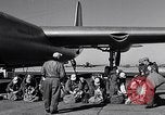 Image of pre-flight inspection of Convair B-36 and crew Fort Worth Texas USA, 1951, second 30 stock footage video 65675032420