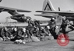 Image of pre-flight inspection of Convair B-36 and crew Fort Worth Texas USA, 1951, second 32 stock footage video 65675032420
