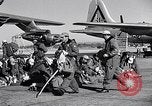 Image of pre-flight inspection of Convair B-36 and crew Fort Worth Texas USA, 1951, second 35 stock footage video 65675032420