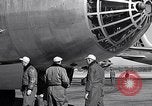 Image of pre-flight inspection of Convair B-36 and crew Fort Worth Texas USA, 1951, second 46 stock footage video 65675032420