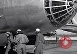 Image of pre-flight inspection of Convair B-36 and crew Fort Worth Texas USA, 1951, second 48 stock footage video 65675032420