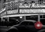 Image of United Nations delegates watch German surrender film San Francisco California USA, 1945, second 3 stock footage video 65675032538