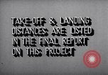 Image of Comparison of normal takeoff distances Florida USA, 1951, second 62 stock footage video 65675032546