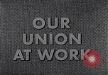 Image of textile workers union United States USA, 1949, second 17 stock footage video 65675032617