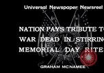 Standbild Memorial Day United States USA, 1934, aus Sekunde 6 historischem Filmmaterial Videoclip 65675032723