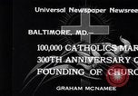 Standbild Katholiken Baltimore Maryland USA, 1934, aus Sekunde 3 historischem Filmmaterial Videoclip 65675032724