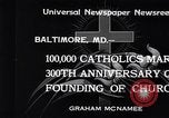 Standbild Katholiken Baltimore Maryland USA, 1934, aus Sekunde 7 historischem Filmmaterial Videoclip 65675032724
