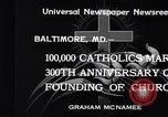 Standbild Katholiken Baltimore Maryland USA, 1934, aus Sekunde 10 historischem Filmmaterial Videoclip 65675032724