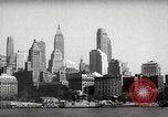 Standbild Wolkenkratzer Ellis Island New York USA, 1948, aus Sekunde 27 historischem Filmmaterial Videoclip 65675032740