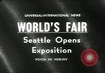 Image of Worlds Fair opening ceremony Seattle Washington USA, 1962, second 1 stock footage video 65675032765