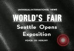 Image of Worlds Fair opening ceremony Seattle Washington USA, 1962, second 3 stock footage video 65675032765
