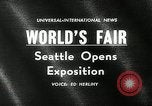 Image of Worlds Fair opening ceremony Seattle Washington USA, 1962, second 4 stock footage video 65675032765