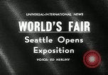 Image of Worlds Fair opening ceremony Seattle Washington USA, 1962, second 5 stock footage video 65675032765