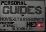 Image of Tour service for Hollywood stars homes Hollywood California USA, 1936, second 3 stock footage video 65675032819
