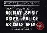 Image of Police toy drive at Christmas New York City USA, 1937, second 1 stock footage video 65675032890
