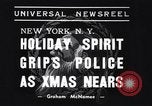Image of Police toy drive at Christmas New York City USA, 1937, second 3 stock footage video 65675032890