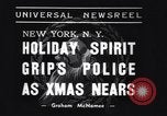 Image of Police toy drive at Christmas New York City USA, 1937, second 4 stock footage video 65675032890