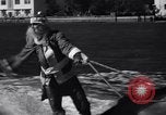 Image of Santa Claus on water skis Miami Florida USA, 1937, second 12 stock footage video 65675032891