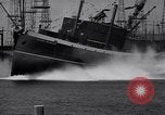 Image of cargo vessel Long Beach California USA, 1941, second 24 stock footage video 65675032898
