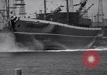 Image of cargo vessel Long Beach California USA, 1941, second 27 stock footage video 65675032898