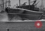 Image of cargo vessel Long Beach California USA, 1941, second 28 stock footage video 65675032898