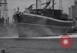 Image of cargo vessel Long Beach California USA, 1941, second 34 stock footage video 65675032898