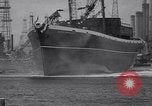 Image of cargo vessel Long Beach California USA, 1941, second 36 stock footage video 65675032898