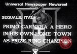 Image of Primo Carnera Sequals Italy, 1933, second 3 stock footage video 65675032945