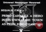 Image of Primo Carnera Sequals Italy, 1933, second 6 stock footage video 65675032945