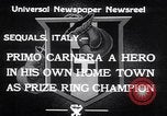 Image of Primo Carnera Sequals Italy, 1933, second 8 stock footage video 65675032945