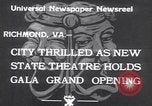 Image of States Theater Richmond Virginia USA, 1933, second 7 stock footage video 65675032949