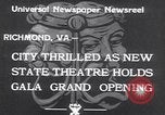 Image of States Theater Richmond Virginia USA, 1933, second 9 stock footage video 65675032949