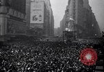 Image of Crowds in New York City celebrate end of World War II in Europe New York City USA, 1945, second 13 stock footage video 65675032951
