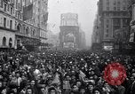 Image of Crowds in New York City celebrate end of World War II in Europe New York City USA, 1945, second 19 stock footage video 65675032951