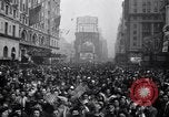 Image of Crowds in New York City celebrate end of World War II in Europe New York City USA, 1945, second 21 stock footage video 65675032951