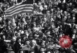 Image of Crowds in New York City celebrate end of World War II in Europe New York City USA, 1945, second 22 stock footage video 65675032951