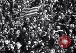 Image of Crowds in New York City celebrate end of World War II in Europe New York City USA, 1945, second 24 stock footage video 65675032951