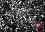 Image of Crowds in New York City celebrate end of World War II in Europe New York City USA, 1945, second 25 stock footage video 65675032951