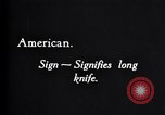 Image of General Hugh L Scott sign language for long knife United States USA, 1931, second 17 stock footage video 65675032959