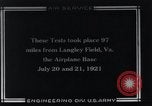 Standbild Fliegerbombe Experimente Virginia United States USA, 1921, aus Sekunde 34 historischem Filmmaterial Videoclip 65675033216